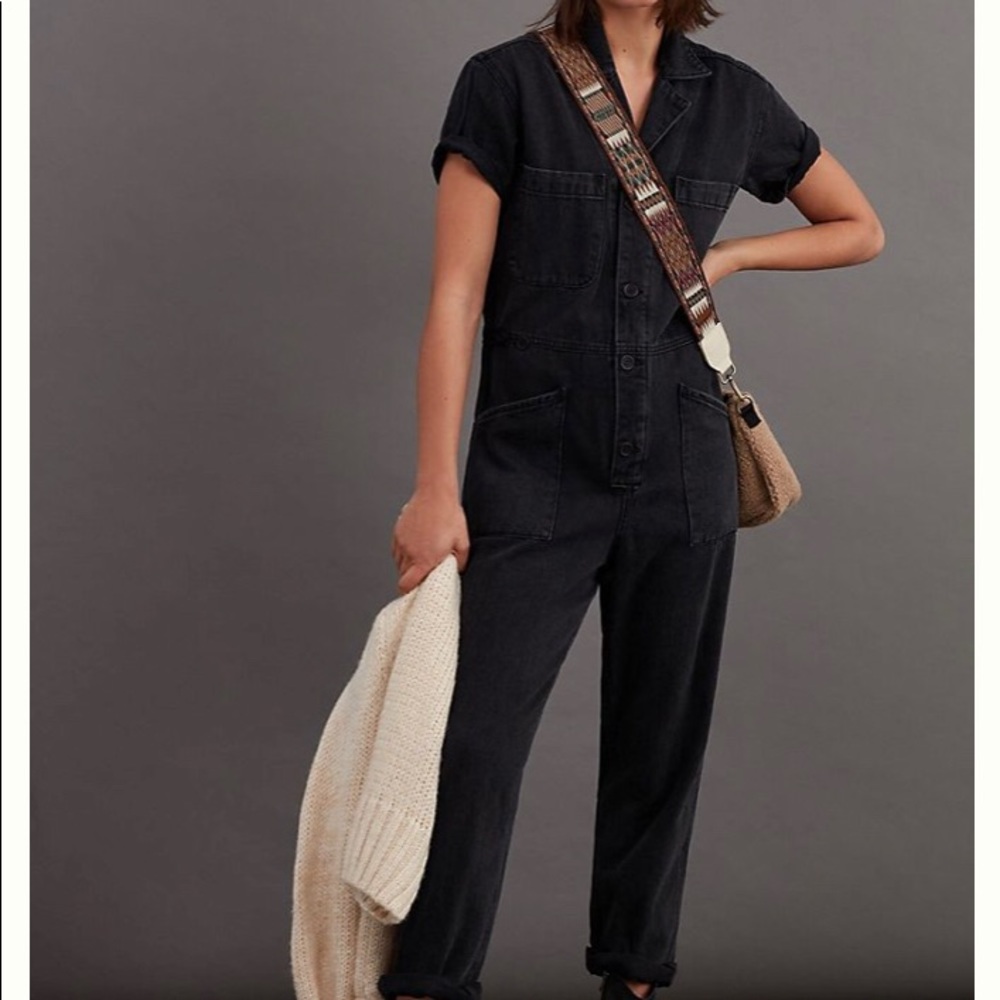 Pistola Black denim jumpsuit XS LIKE NEW!